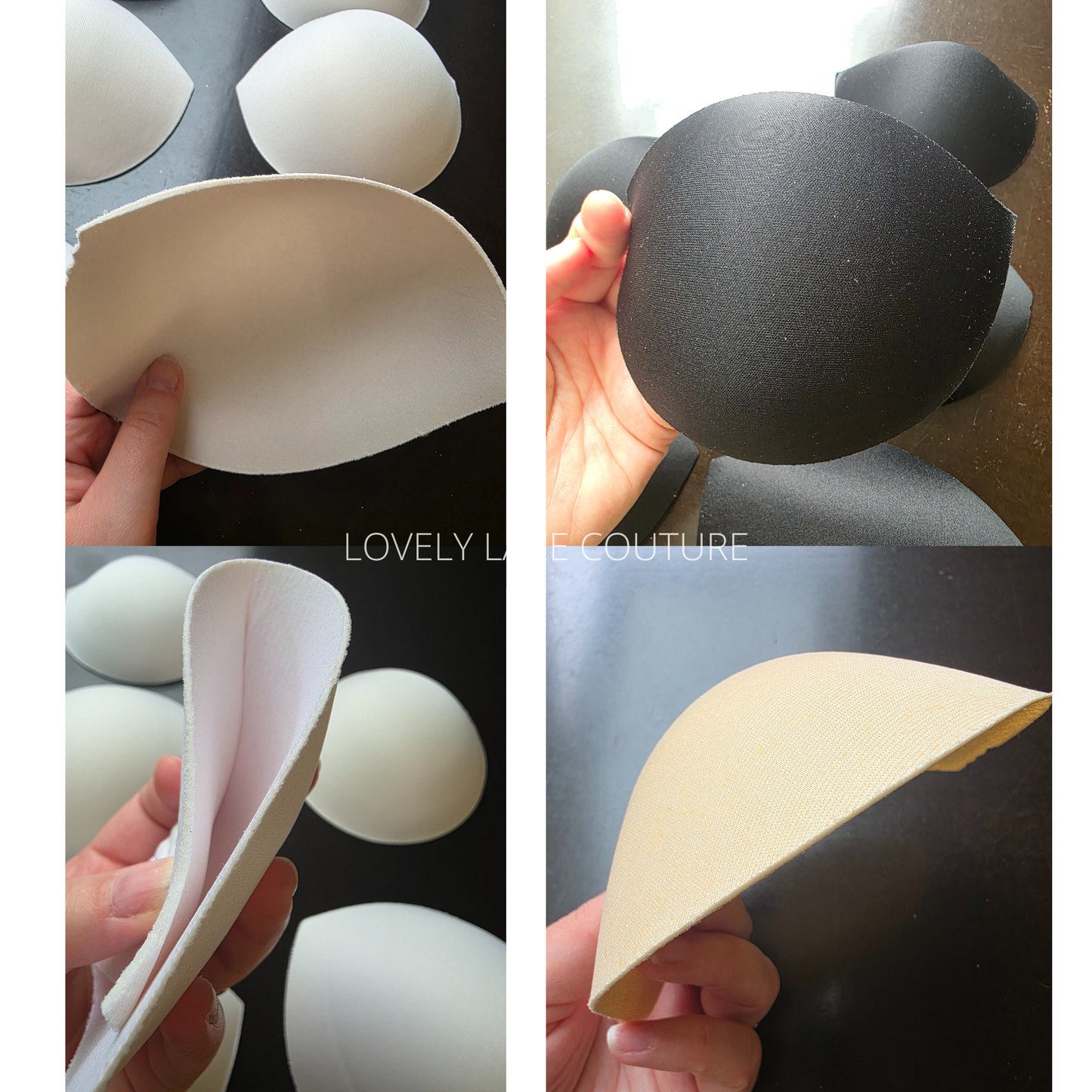 1 pair soft quality bra pads, breathable bra padding inserts for wedding dresses