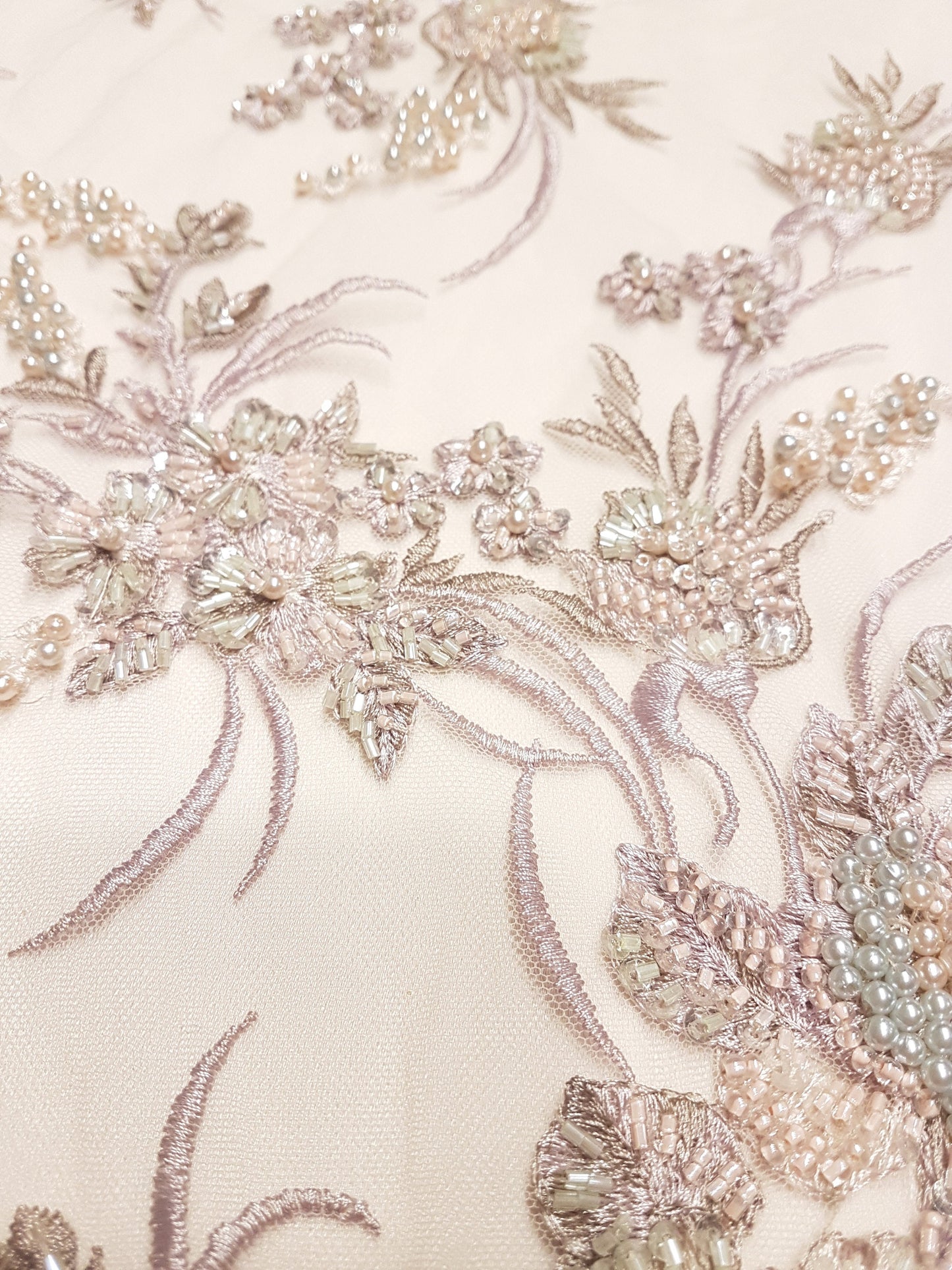 3D Highend handbeaded floral lace, couture lace, evening lace, embroidery lace, bridal lace, Unique lace, Flower Lace, French LL-1134