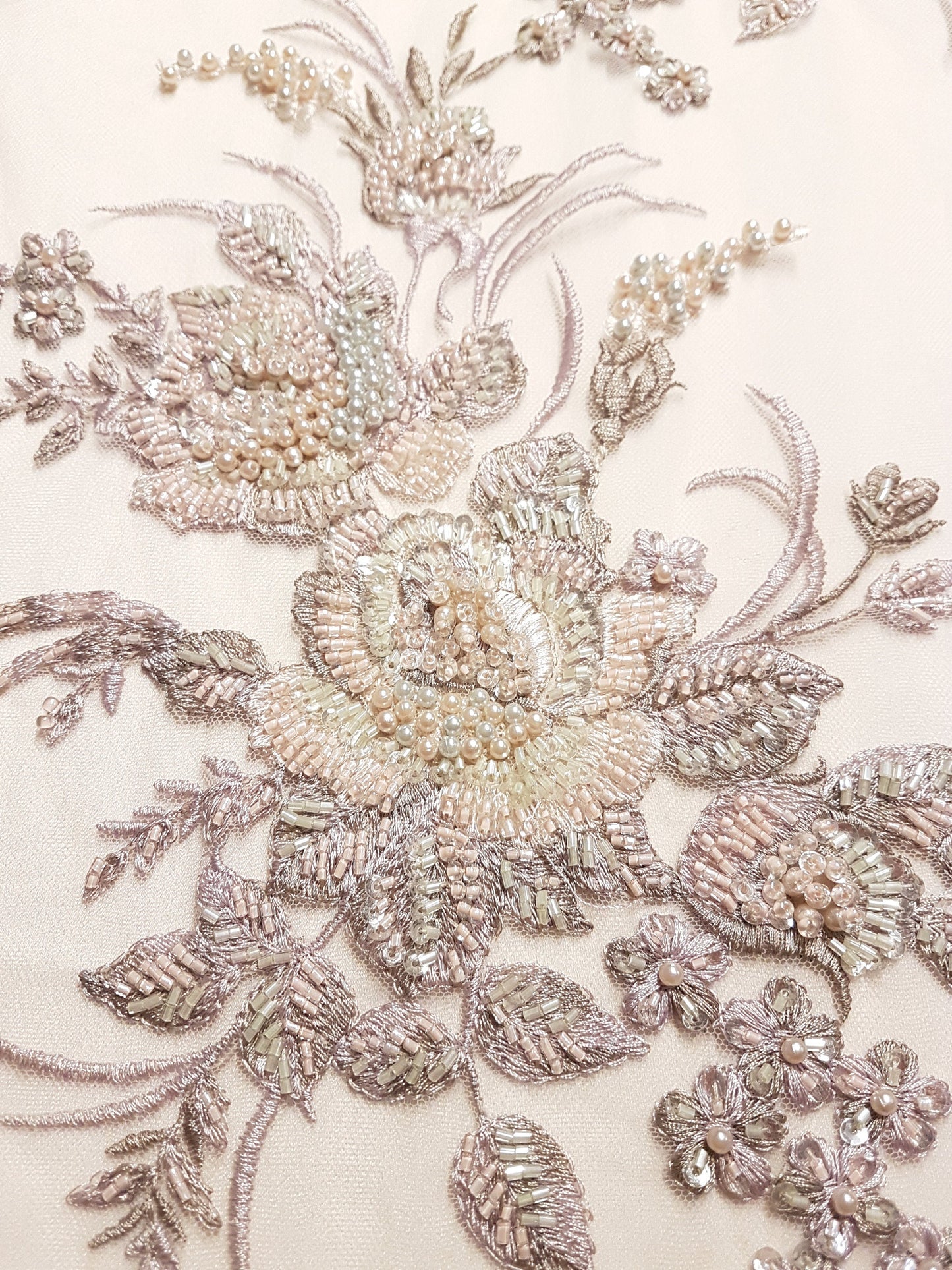3D Highend handbeaded floral lace, couture lace, evening lace, embroidery lace, bridal lace, Unique lace, Flower Lace, French LL-1134