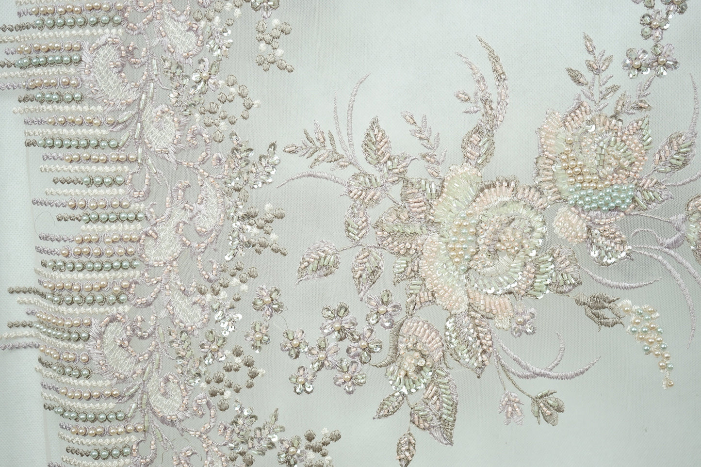 3D Highend handbeaded floral lace, couture lace, evening lace, embroidery lace, bridal lace, Unique lace, Flower Lace, French LL-1134