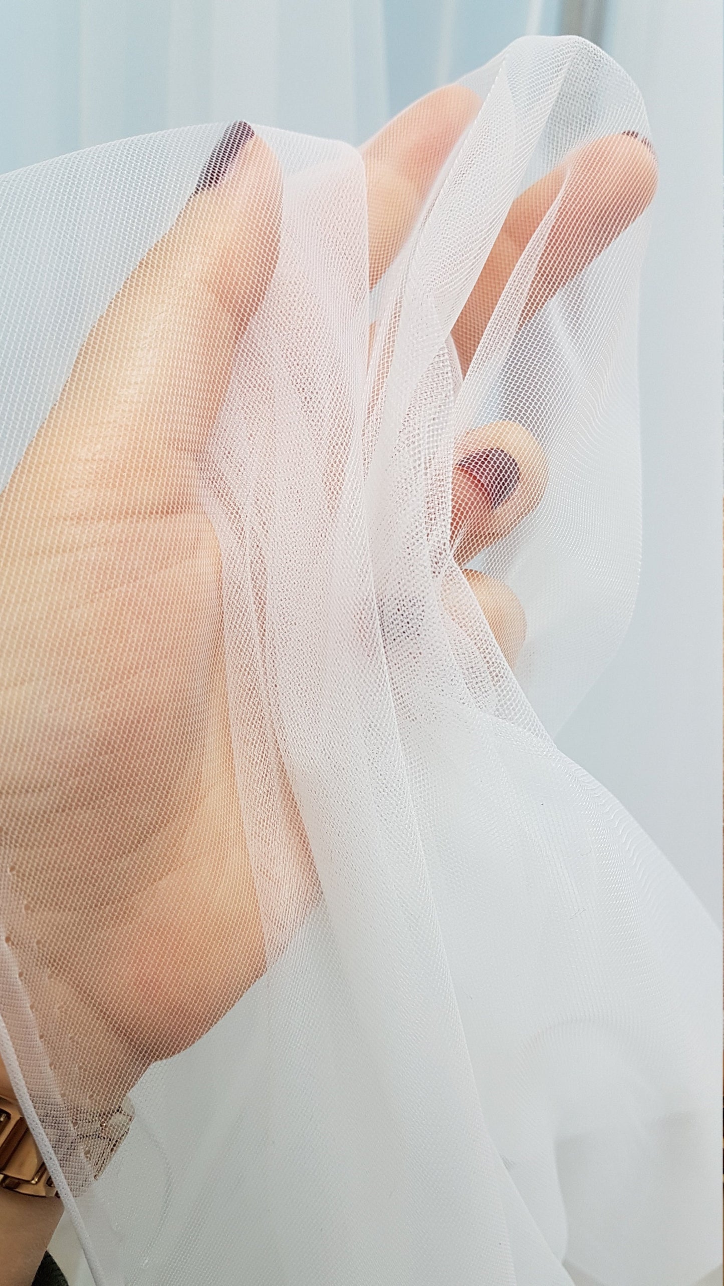 3,28 Yard (3M) breit, Super weicher Italienischer Tüll Stoff für Brautschleier und Hochzeitskleider, Weicher Netzstoff, Brautschleier