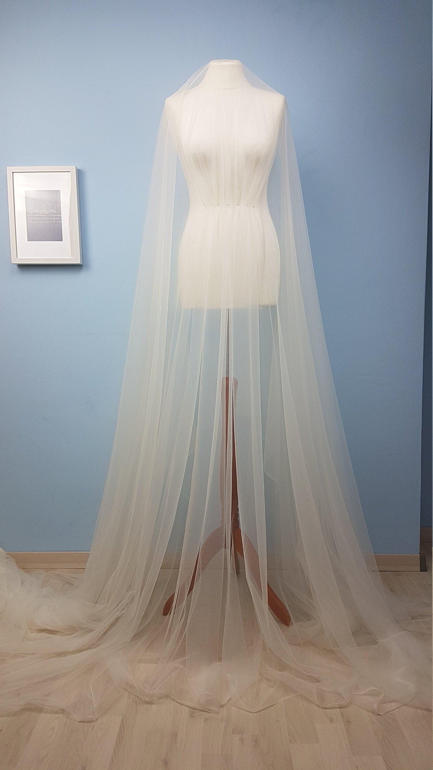 3,28 Yard (3M) breit, Super weicher Italienischer Tüll Stoff für Brautschleier und Hochzeitskleider, Weicher Netzstoff, Brautschleier