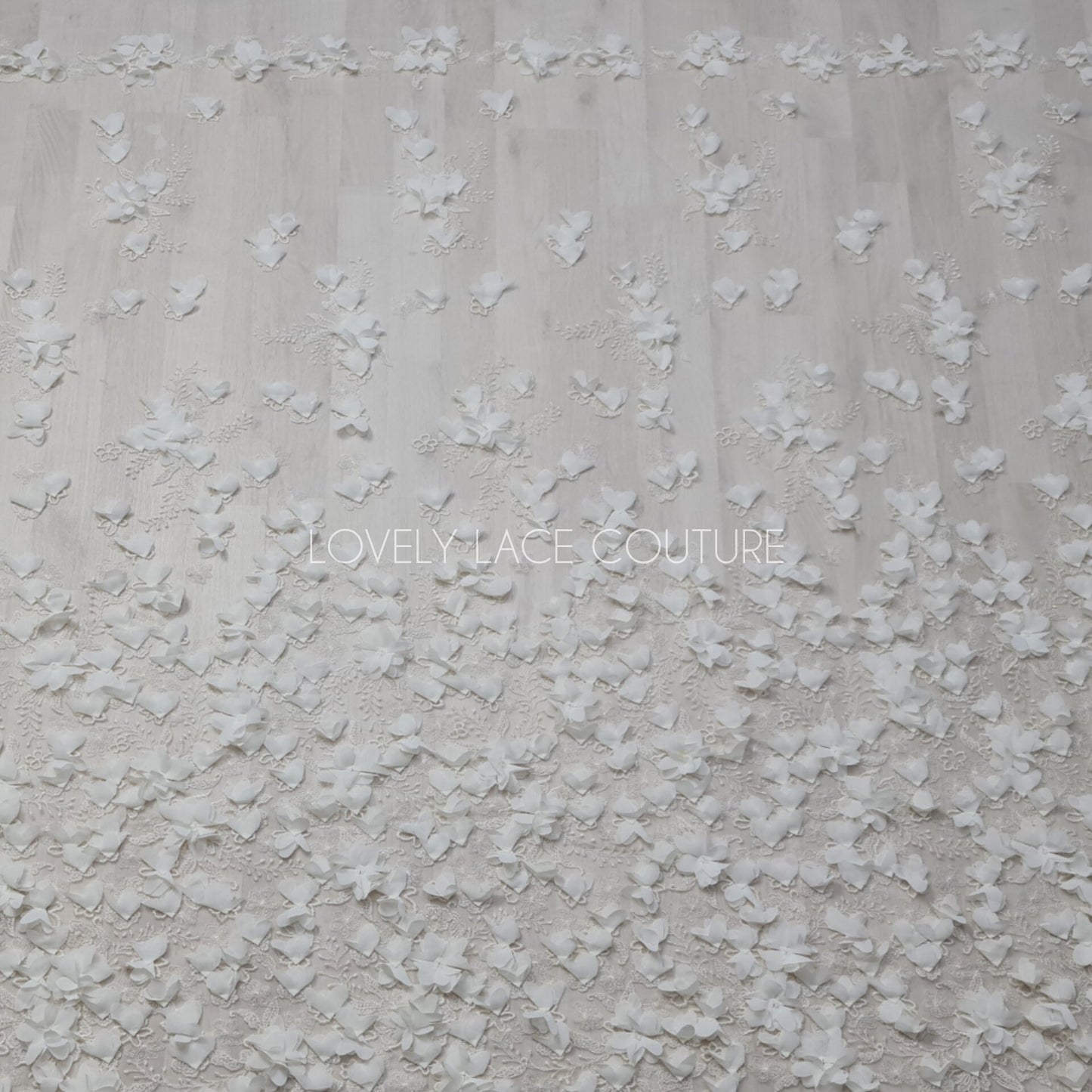 Lovely bridal lace fabric with big flowers, 3DLace Fabric in off-white, ivory, beige, mint, sage green, pink and greyblue wedding dress lace