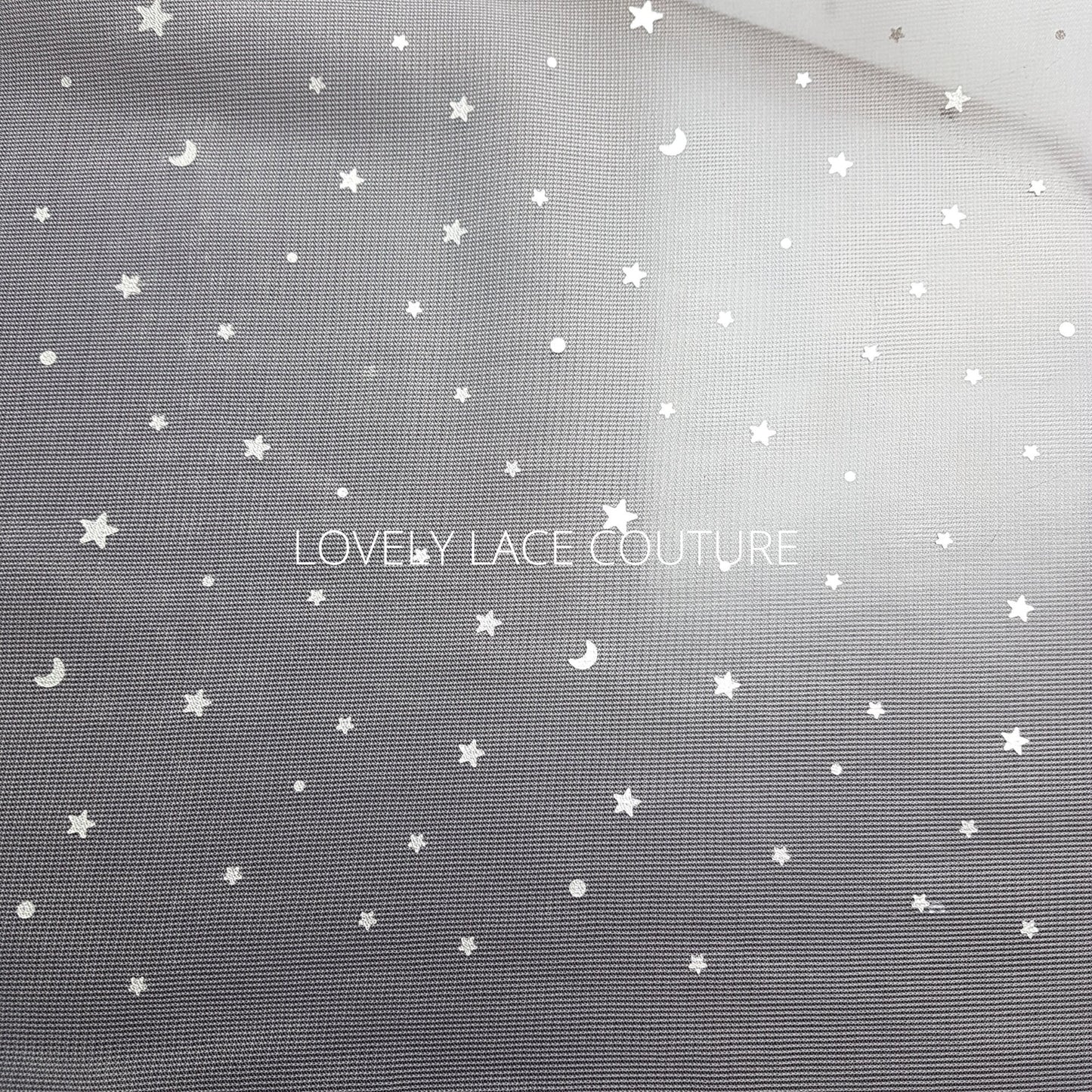 Soft tulle fabric, star and moon tulle print in rosé color LL-1468, margaret flowers print in yellow color LL-1469, printed mesh fabric