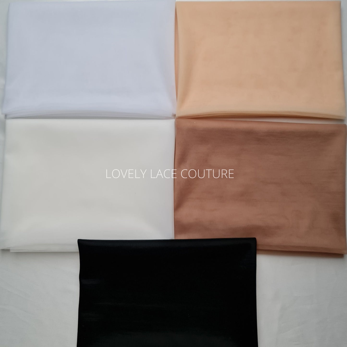corset mesh fabric, marquisette powernet fabric in white, ivory, bright nude, nude and black color, strong, non stretch, soft feeling