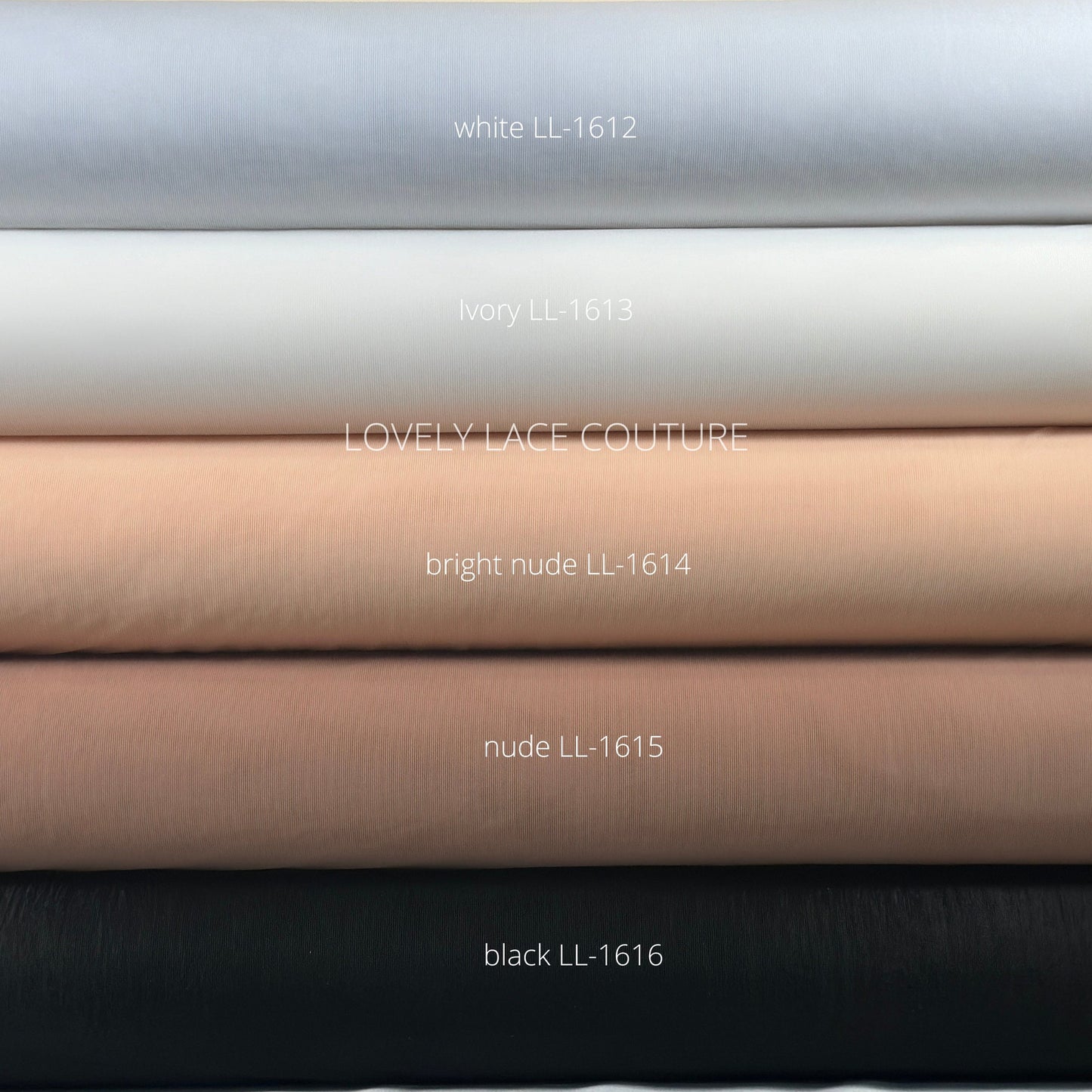 corset mesh fabric, marquisette powernet fabric in white, ivory, bright nude, nude and black color, strong, non stretch, soft feeling