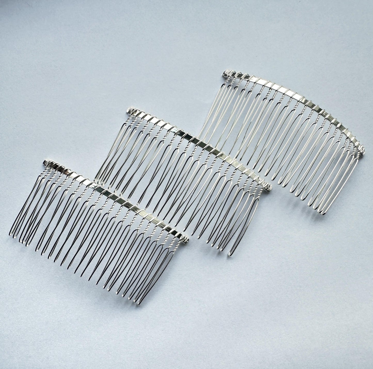 1/3/5/10, Silver Metal Hair Comb for Bridal Veils, Wedding Bridal Veil Comb, DIY Comb, Silver Plated Metal Comb for Fascinators & Millinery