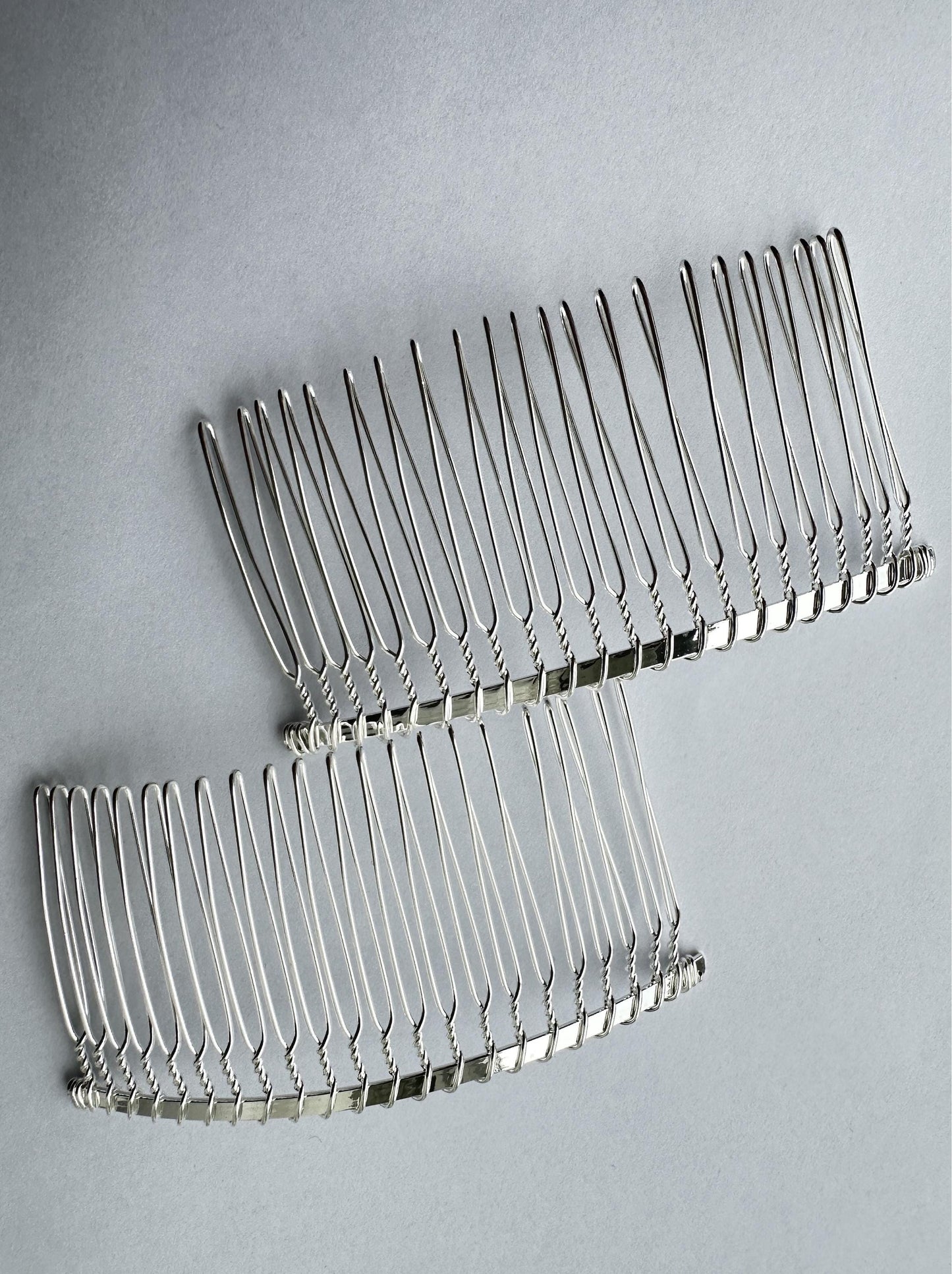 1/3/5/10, Silver Metal Hair Comb for Bridal Veils, Wedding Bridal Veil Comb, DIY Comb, Silver Plated Metal Comb for Fascinators & Millinery