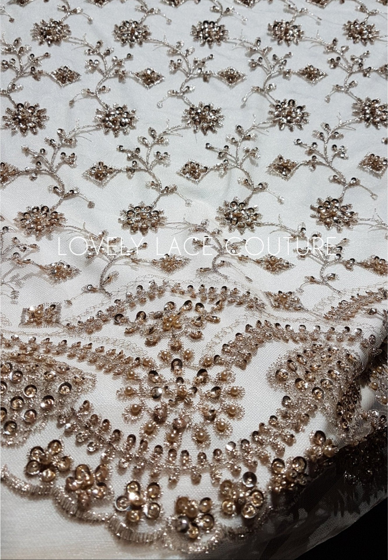 gold lace fabric