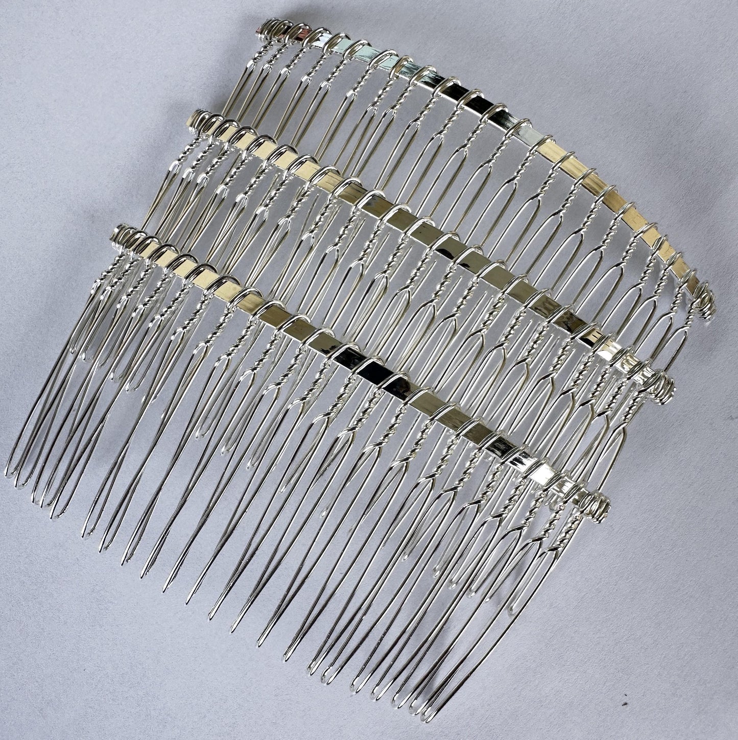 1/3/5/10, Silver Metal Hair Comb for Bridal Veils, Wedding Bridal Veil Comb, DIY Comb, Silver Plated Metal Comb for Fascinators & Millinery