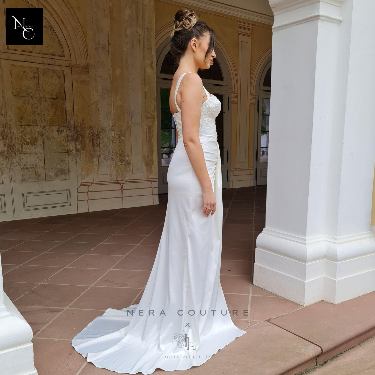 Robe d'inspiration Bridgerton / victorienne, robe de mariée trapèze de couleur menthe, robe de conte de fées avec manches, robe de mariée princesse, robe de bal