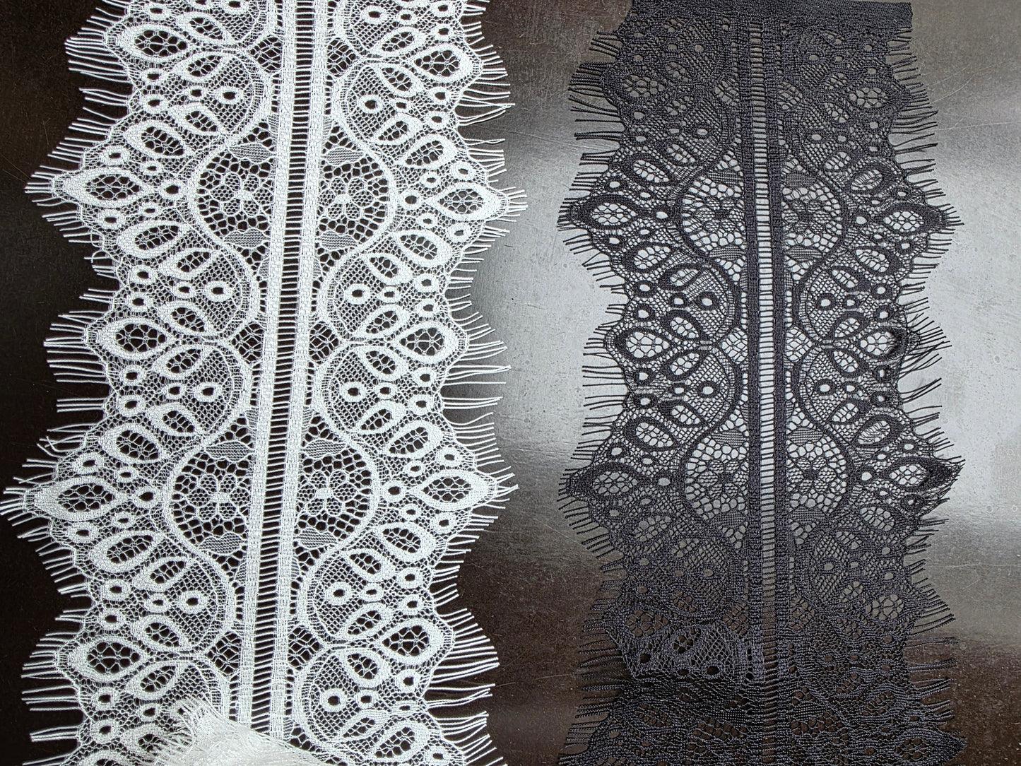 3m long chantilly lace ribbon in white or black color