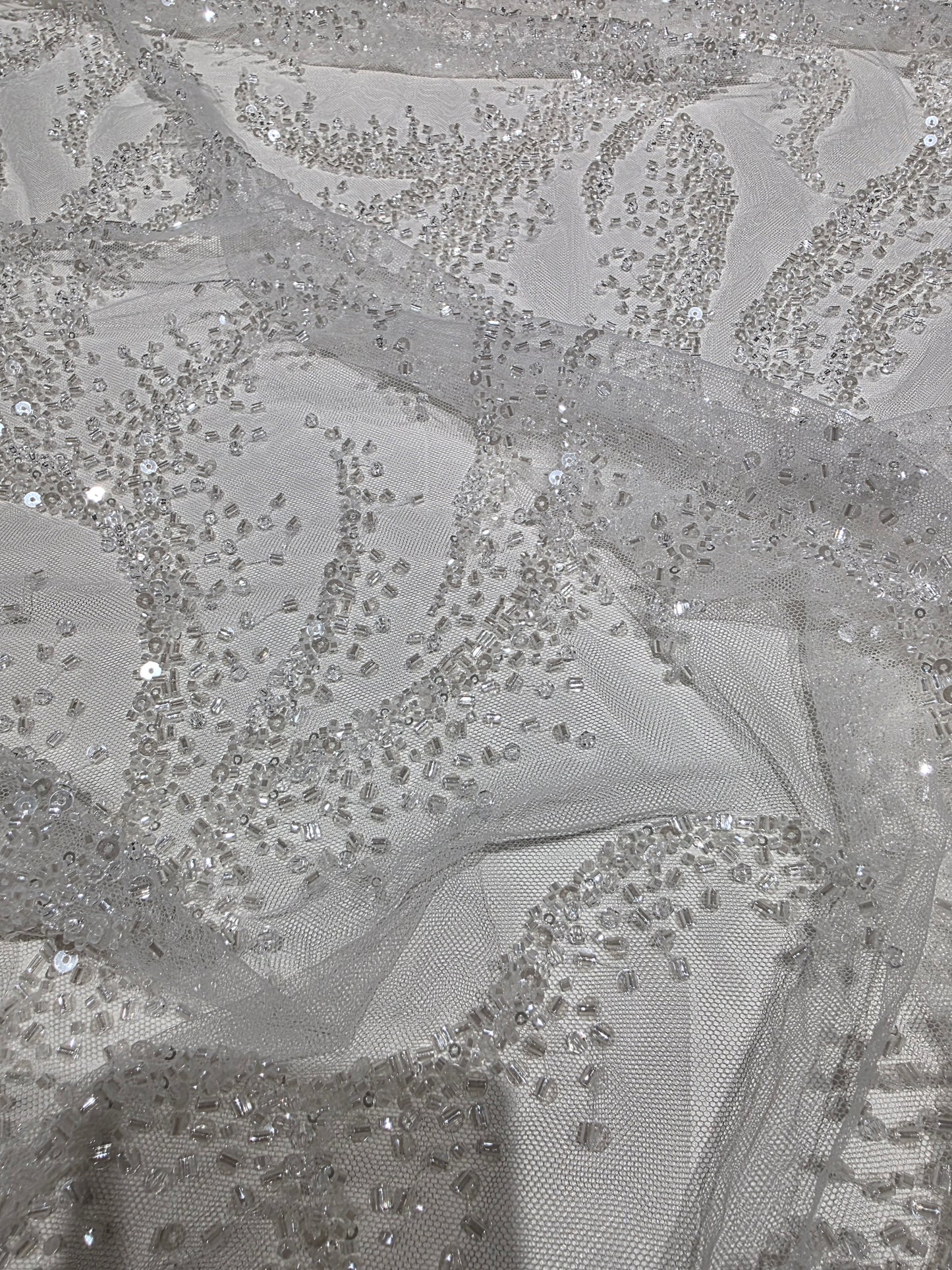 LL-1587, high-end lace fabric with wave pattern