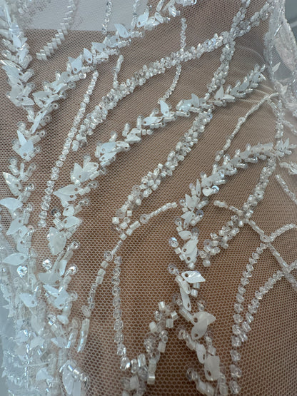 3d handmade couture lace fabric, LL-1583