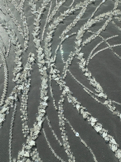 3d handmade couture lace fabric, LL-1583