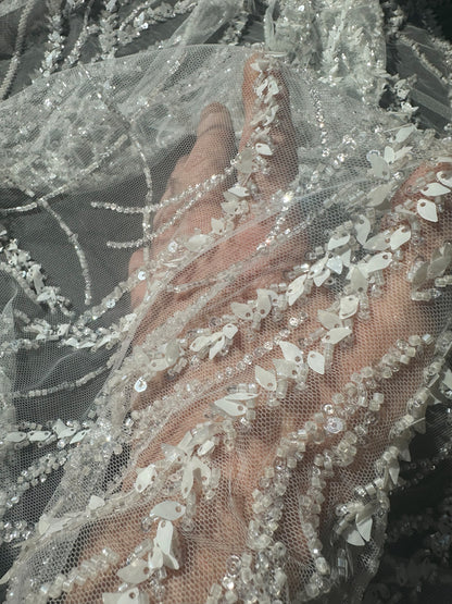 3d handmade couture lace fabric, LL-1583