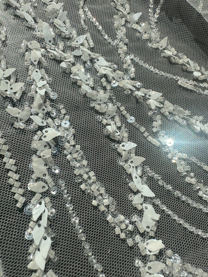 3d handmade couture lace fabric, LL-1583