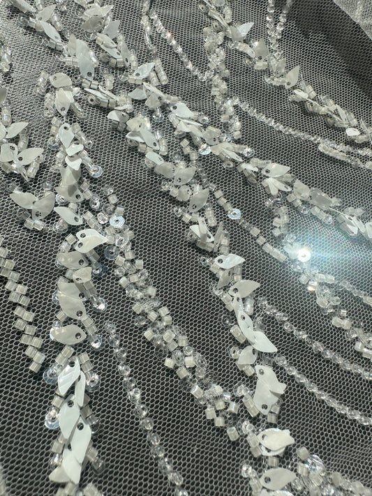 3d handmade couture lace fabric, LL-1583