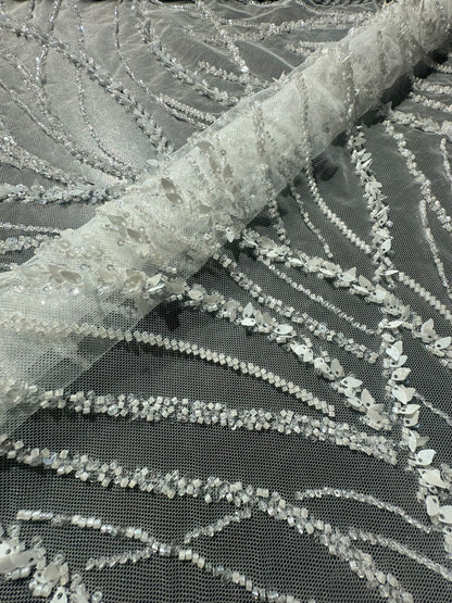 3d handmade couture lace fabric, LL-1583