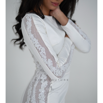 Bridgerton / Viktorianisch inspiriertes Kleid, A-Linien-Brautkleid in Mintfarbe, Märchenkleid mit Ärmeln, Prinzessinnen-Brautkleid, Ballkleid