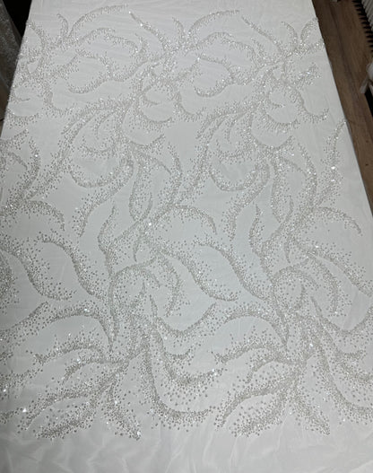 LL-1587, high-end lace fabric with wave pattern