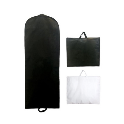 garment bag for eveningdresses or bridal dresses in white or black color
