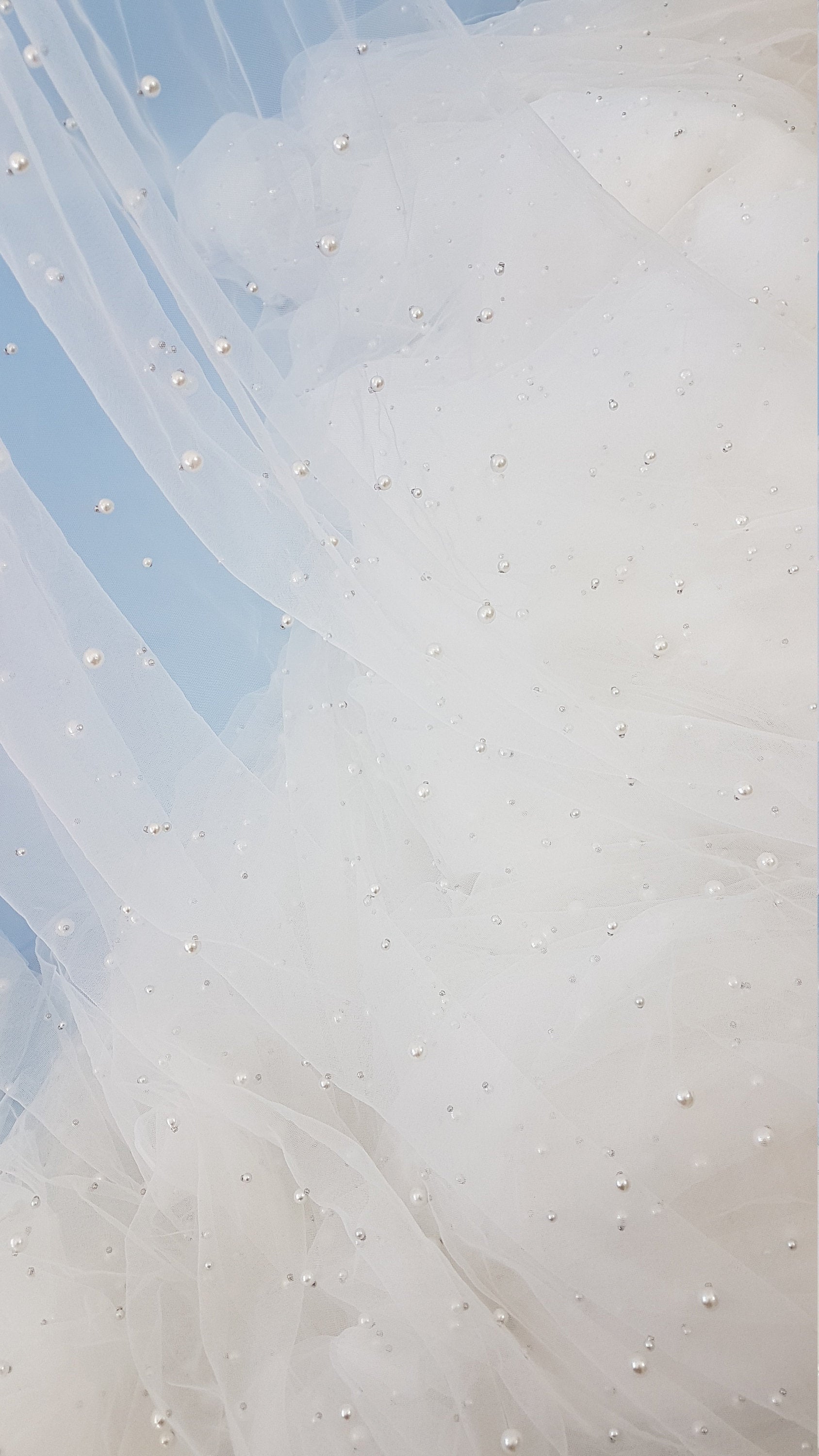 soft pearl tulle fabric for bridal veils and wedding dresses, beautiful tulle fabric, bridal veil, tulle in off-white or black
