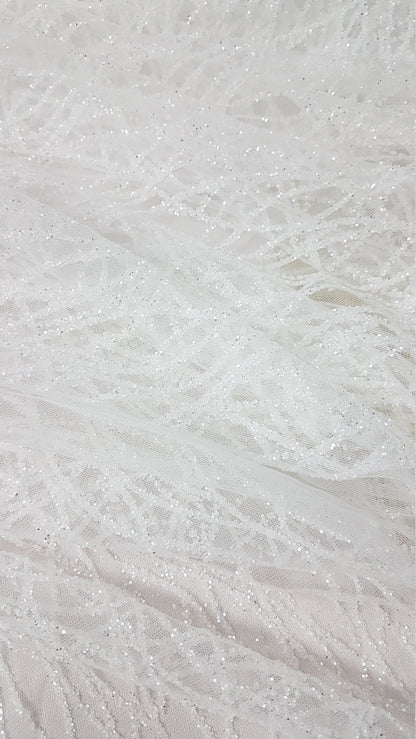 Glitter Tulle Fabric for wedding dresses, glitter mesh fabric, bridal glitter fabric in white LL-1103, roségold LL-1404 or winered LL-1448