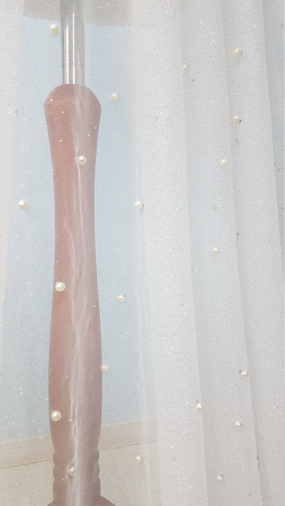 Glitter Pearl-Tulle Fabric for bridal veils and wedding dresses, beautiful soft tulle fabric, veil tulle, white tulle, colored bridal tulle