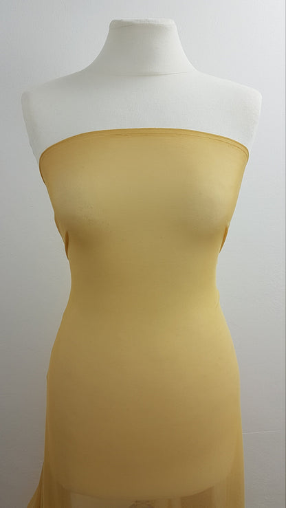 Elastic Mesh Fabric in skin color, 4 way stretch for invisible mesh inserts on dresses, evening wear, bridal wear or dance costumes