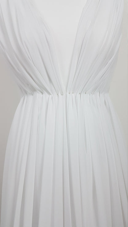 Crepe-Chiffon Fabric in white, ivory, green, red, dark red or black, soft chiffon fabric for dresses and blouses, bridal wear, evening gowns