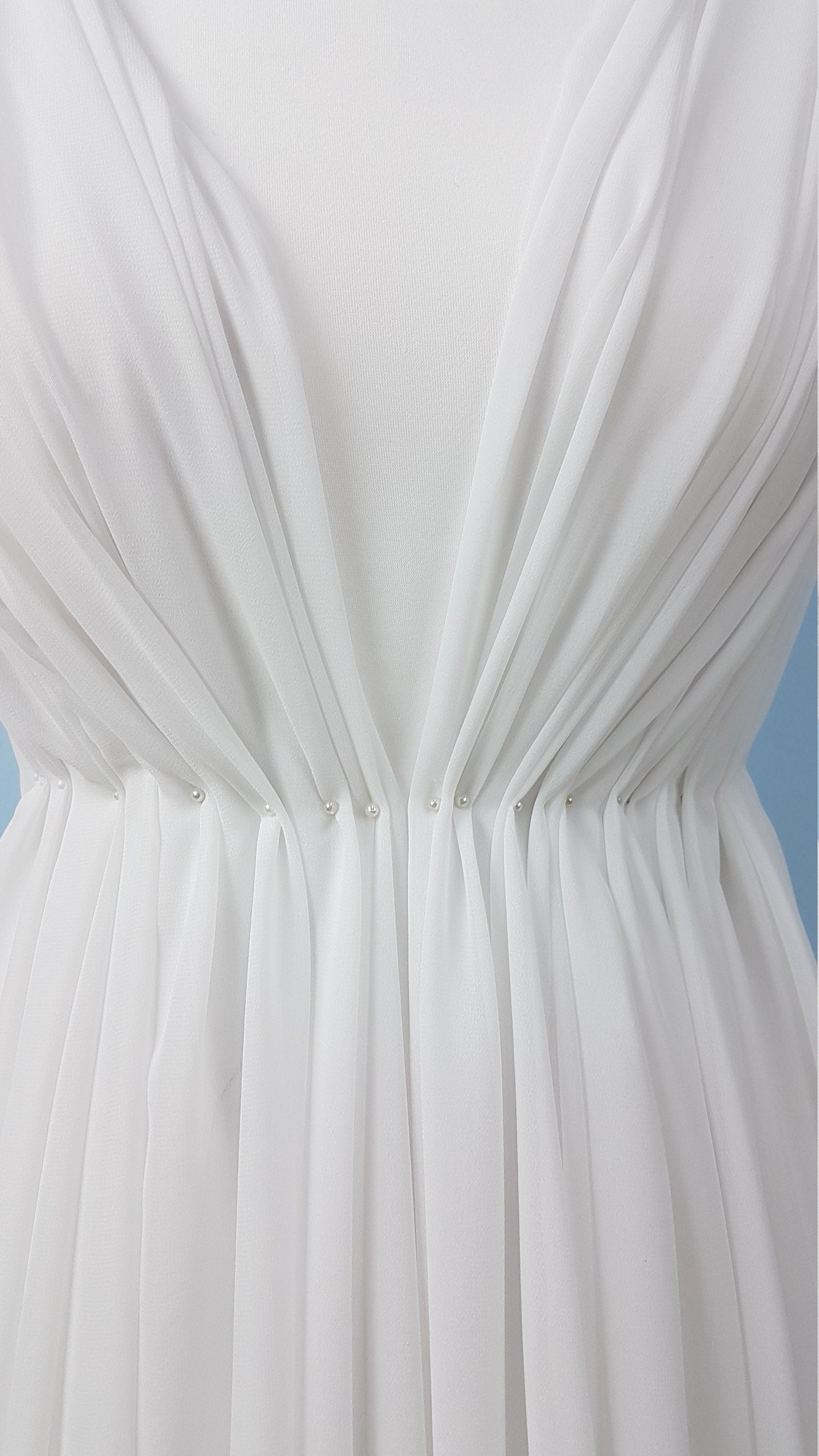 Crepe-Chiffon Fabric in white, ivory, green, red, dark red or black, soft chiffon fabric for dresses and blouses, bridal wear, evening gowns