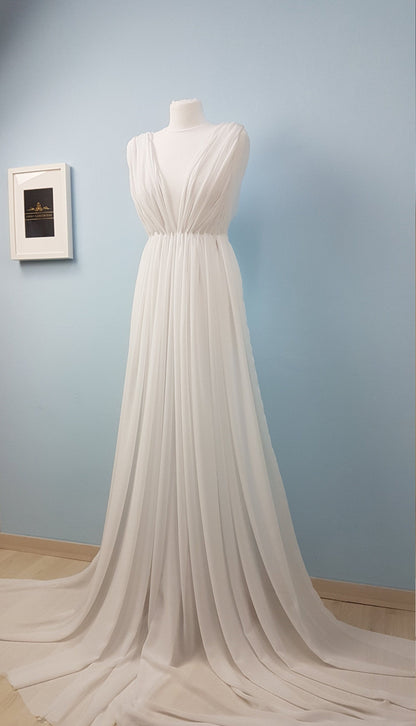 Crepe-Chiffon Fabric in white, ivory, green, red, dark red or black, soft chiffon fabric for dresses and blouses, bridal wear, evening gowns