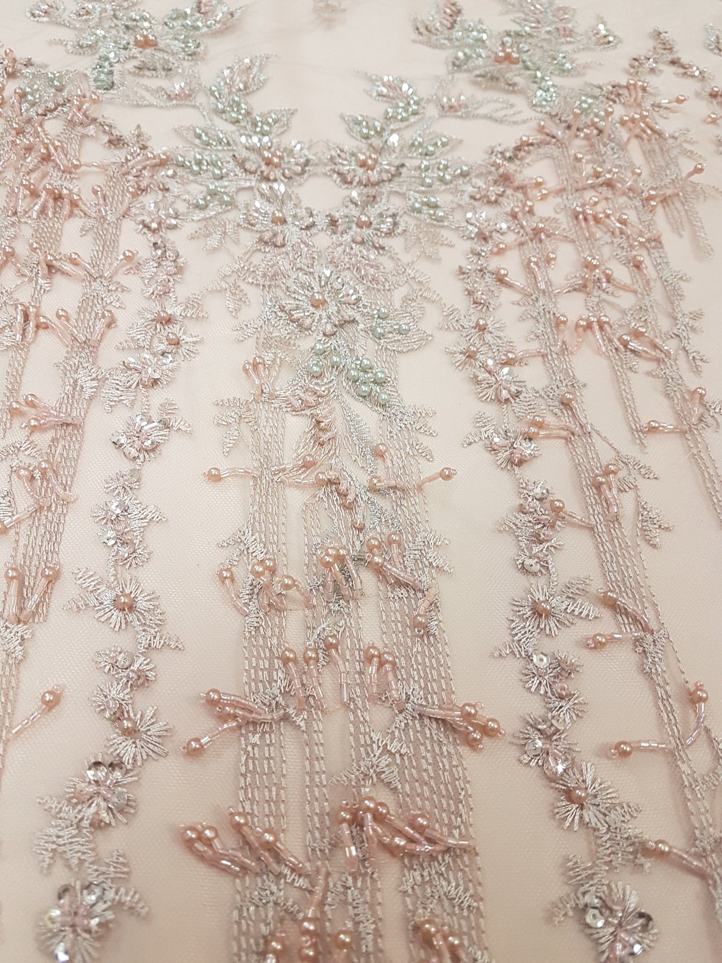 Extraordinary Design, Handbeaded Flower Lace Fabric with sequins, wedding lace fabric, bridal lace, embroidery lace fabric LL-1272