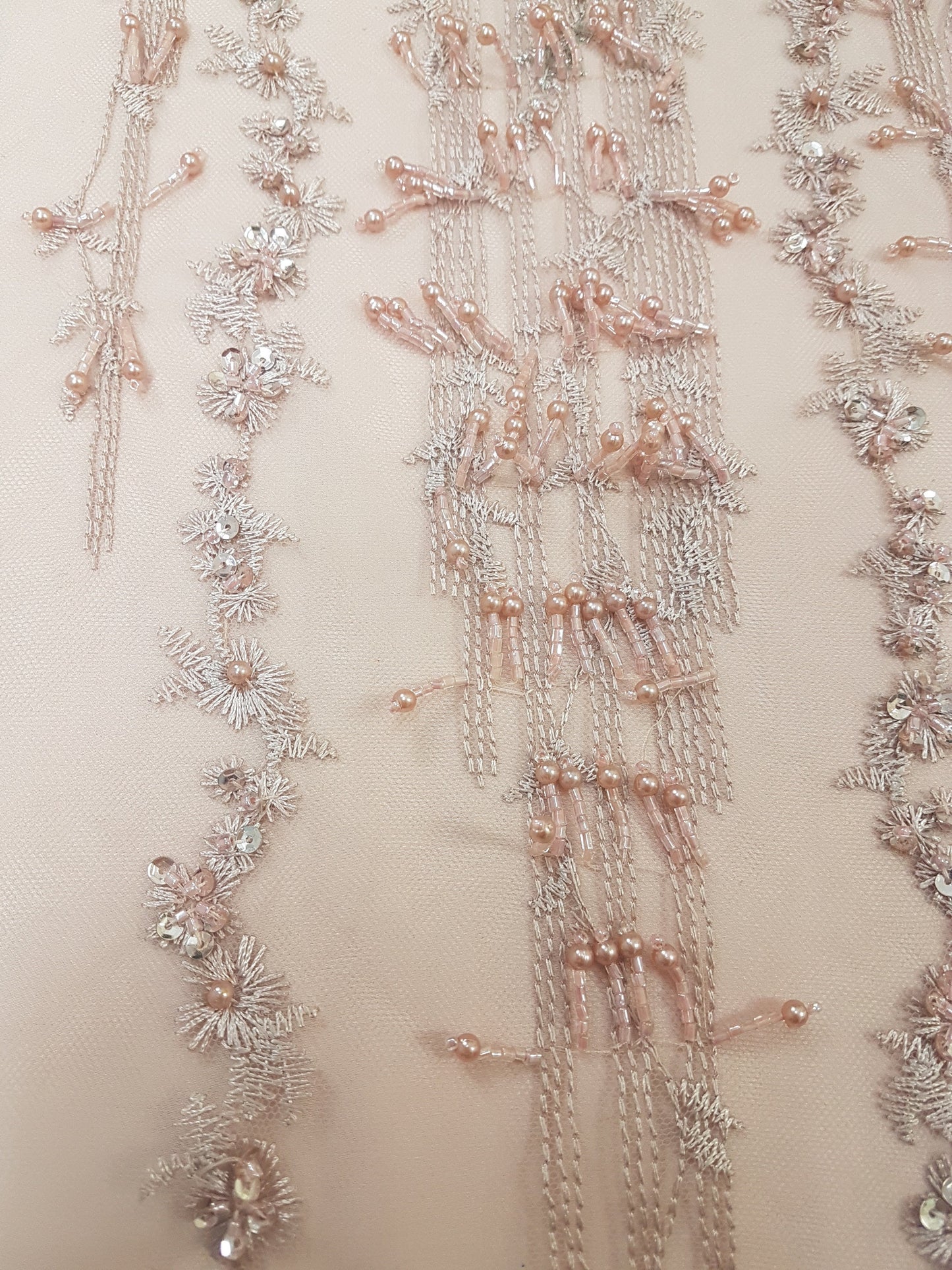 Extraordinary Design, Handbeaded Flower Lace Fabric with sequins, wedding lace fabric, bridal lace, embroidery lace fabric LL-1272