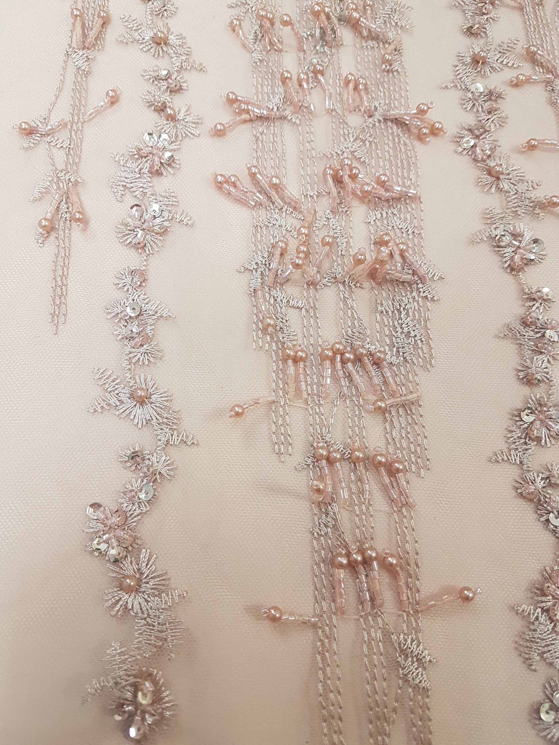 Extraordinary Design, Handbeaded Flower Lace Fabric with sequins, wedding lace fabric, bridal lace, embroidery lace fabric LL-1272