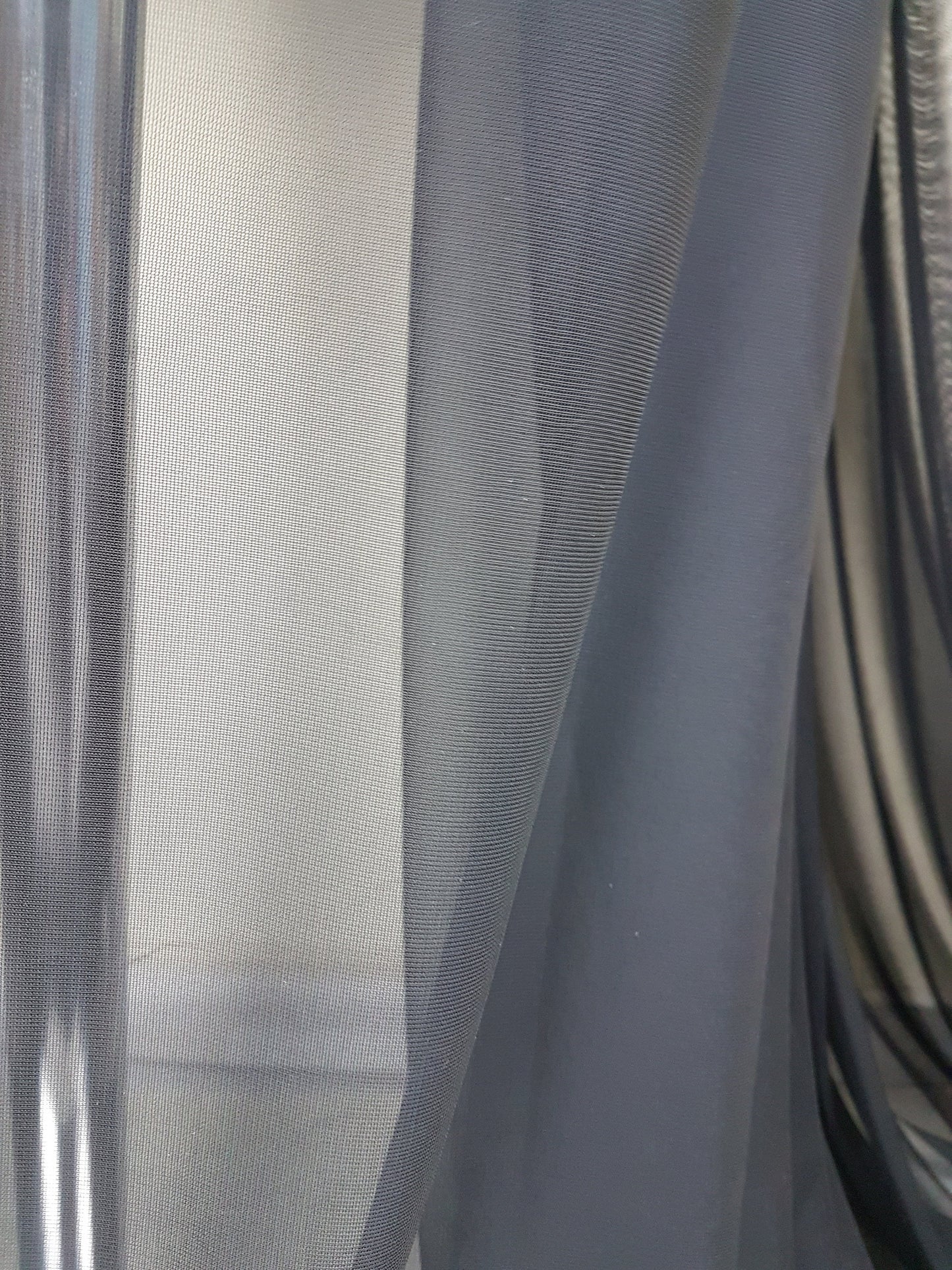 Bi-Elastischer Mesh Stoff in Schwarz, 4-Wege-Stretch für Mesheinsätze an Kleidern, Abendkleidern oder Tanzkostümen LL-1283