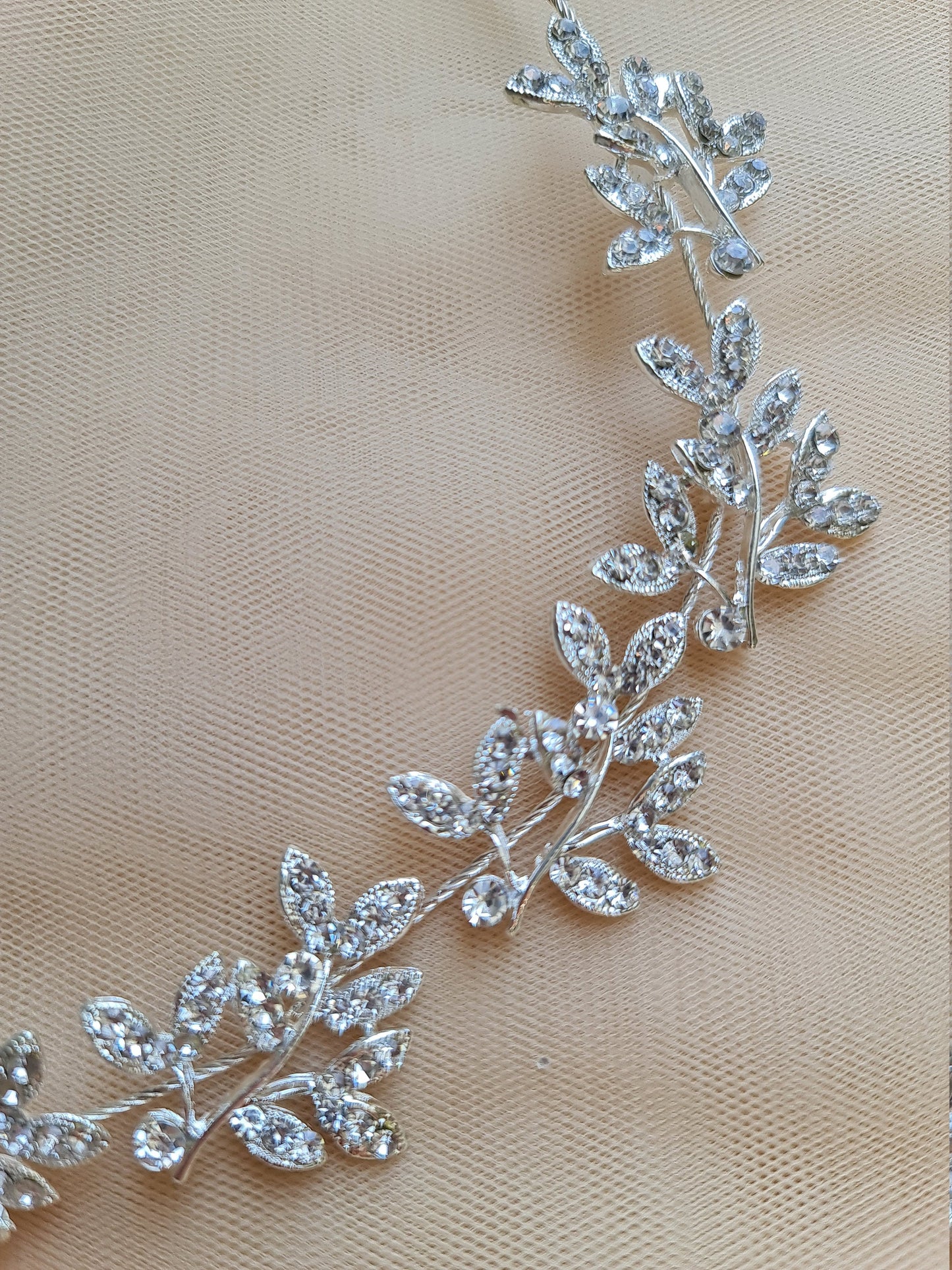 Floral Wedding Tiara, Floral Bridal Tiara, Bridal Crown, Wedding Crown, Floral Bridal Headpiece, Bridal Hair Jewelry LL-1398