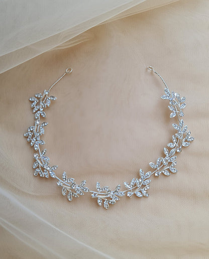 Floral Wedding Tiara, Floral Bridal Tiara, Bridal Crown, Wedding Crown, Floral Bridal Headpiece, Bridal Hair Jewelry LL-1398