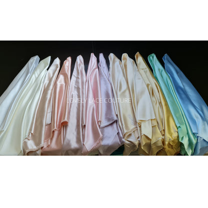 Schöner Satinstoff in Farbe weiß oder ivory, Satin in mehreren Farben, für Brautkleider oder Abendkleider, Meterstoff