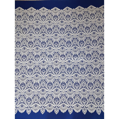 Gorgeous modern boho lace fabric, soft guipure lace in off-white, High Quality, Crochet Lace, lace for gown, from 1 metre LL-1437