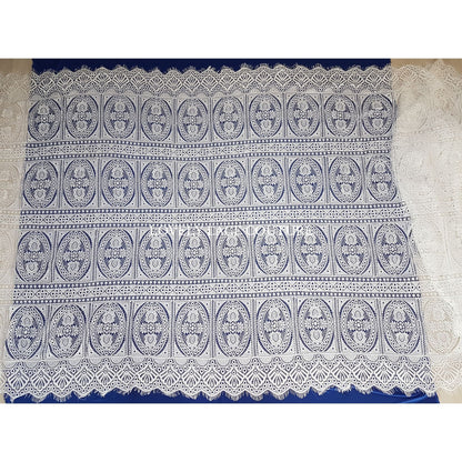 Lovely romantic boho lace fabric, soft guipure lace in off-white, High Quality, Crochet Lace for bridal and wedding dresses LL-1438