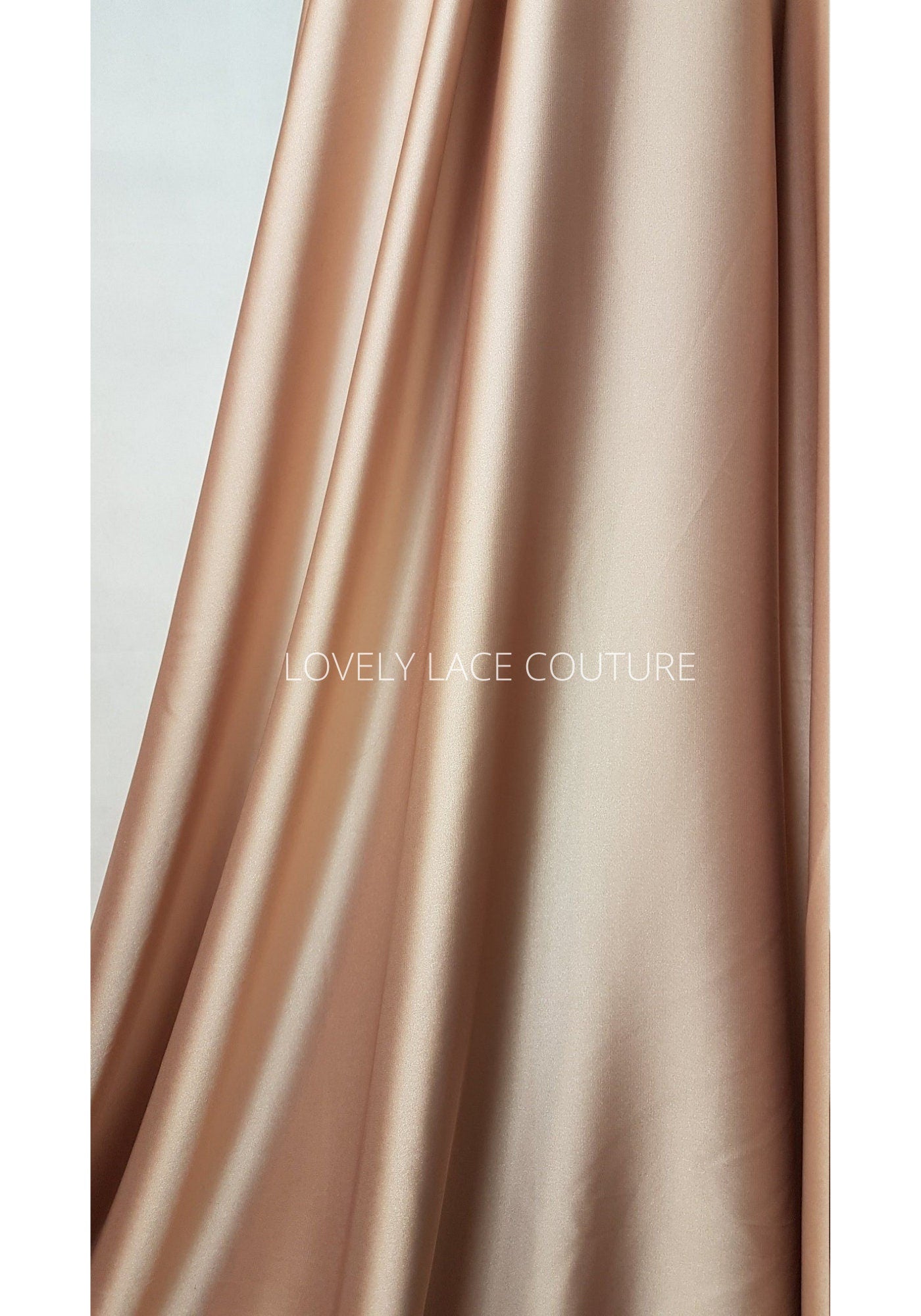 Schöner Satinstoff in rosé, dark rosé, bronze, beige-gold oder grey, Stretch-Satin für Brautkleider oder Abendkleider und vieles mehr