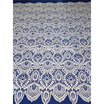 Gorgeous modern boho lace fabric, soft guipure lace in off-white, High Quality, Crochet Lace, lace for gown, from 1 metre LL-1437