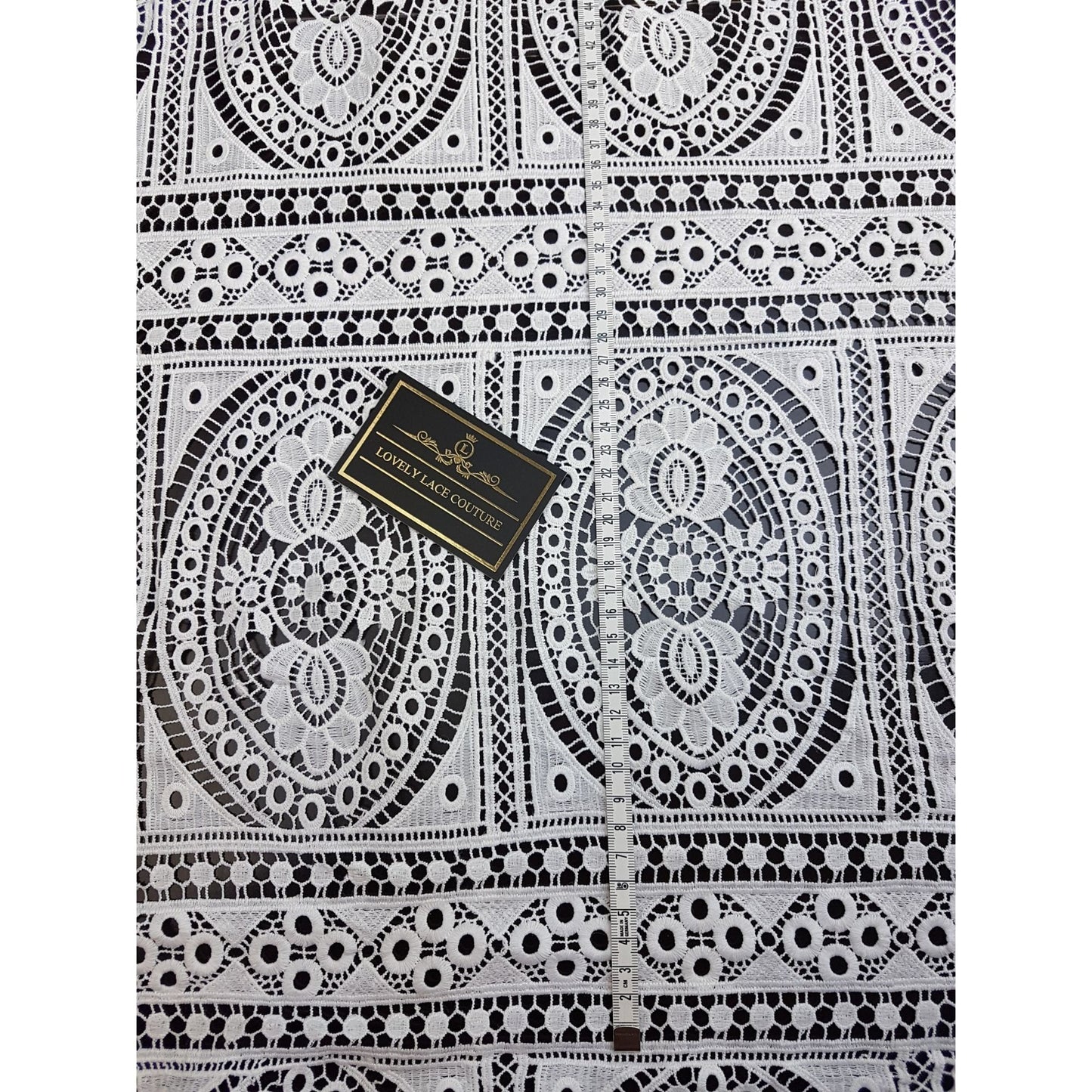 Lovely romantic boho lace fabric, soft guipure lace in off-white, High Quality, Crochet Lace for bridal and wedding dresses LL-1438