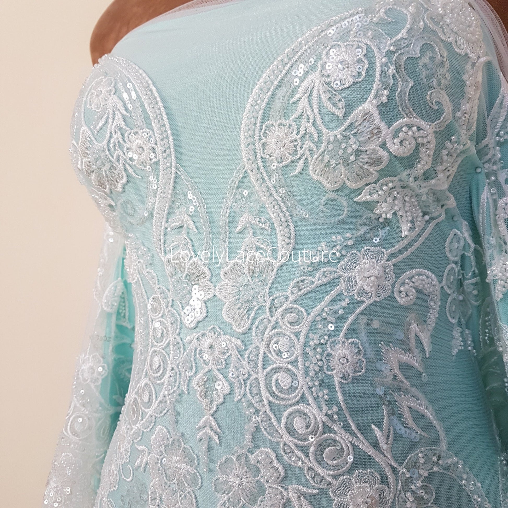 wedding lace in off-white color, b ridal, flower geometrical bridal lace Fabric by meter, wedded gifting, weds gift, brida l, LL-1444