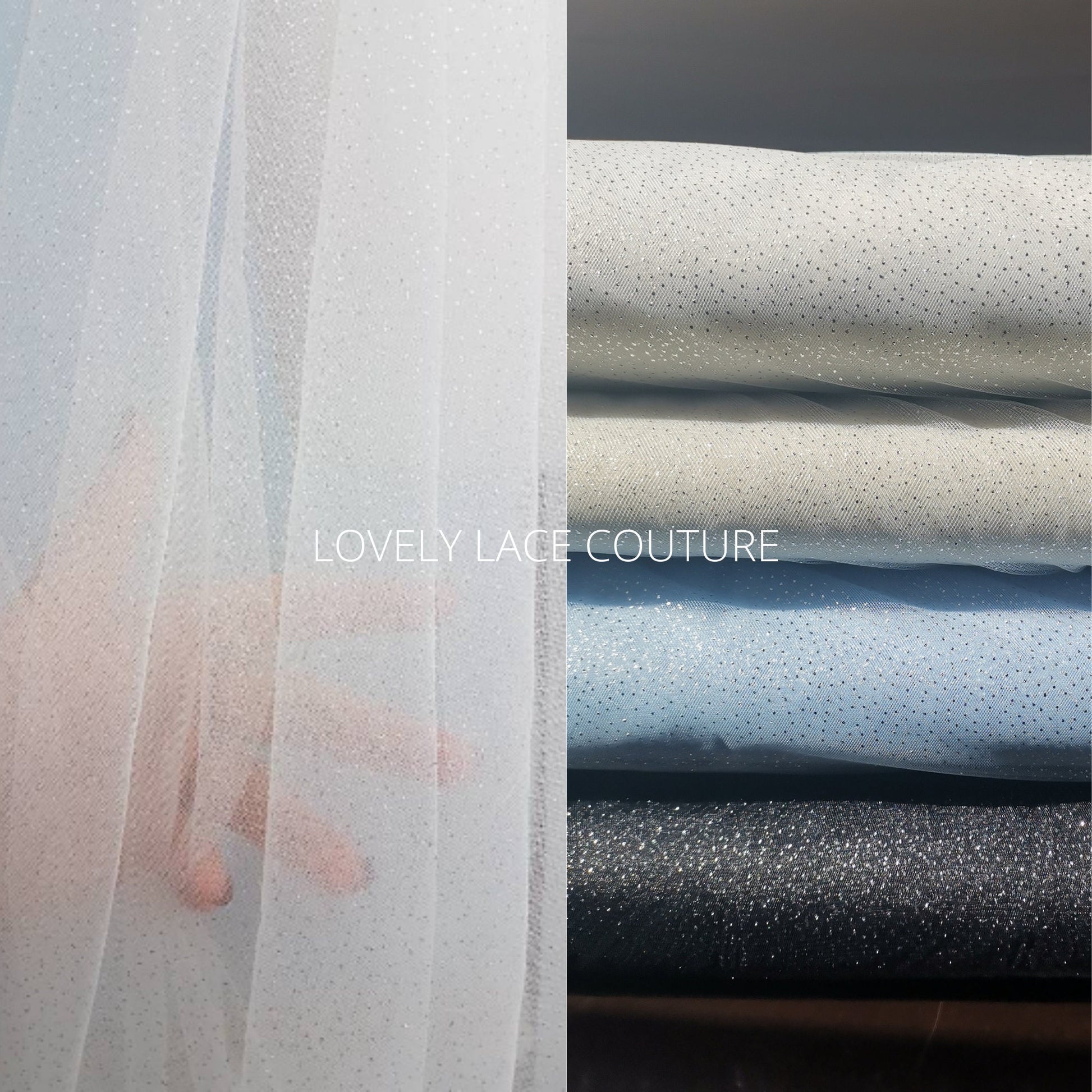 Beautiful soft glitter tulle in white, sparkling tulle for bridal veil LovelyLaceCouture Beautiful soft glitter tulle in white, sparkling tulle for bridal veil LovelyLaceCouture
