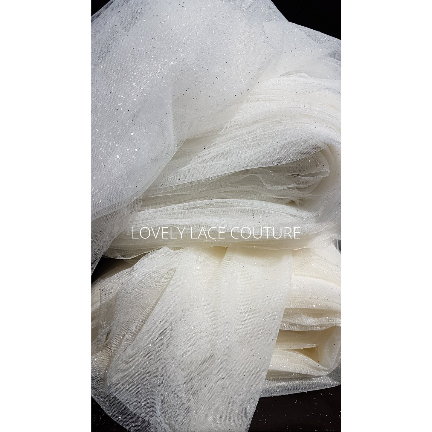 3M wide, Soft glitter tulle fabric for bridal veils and wedding dresses, Soft mesh fabric, tulle fabric, veil tulle LL-1463