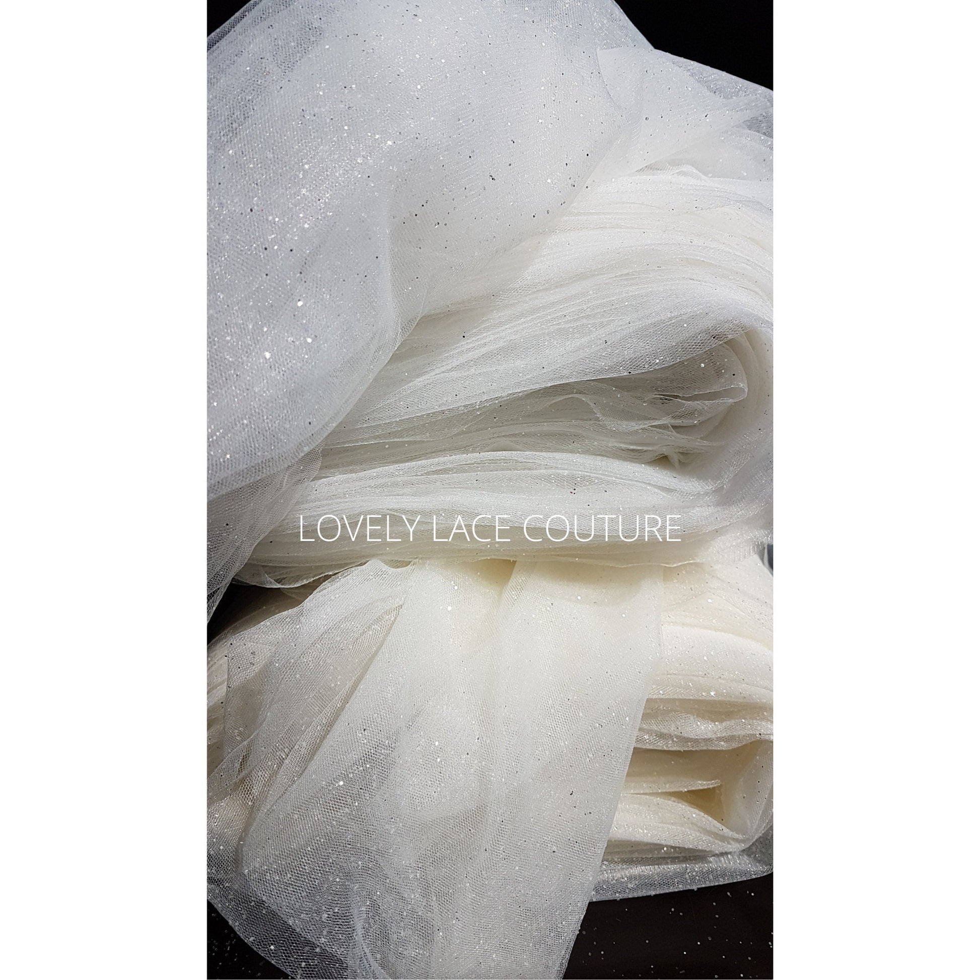 3M wide, Soft glitter tulle fabric for bridal veils and wedding dresses, Soft mesh fabric, tulle fabric, veil tulle LL-1463