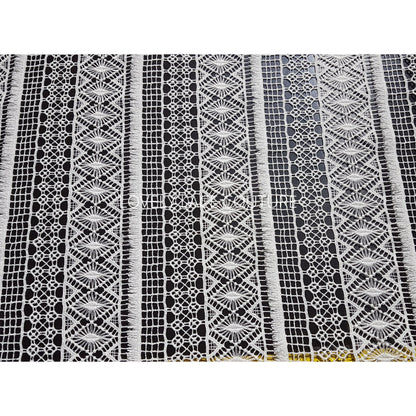 Gorgeous boho lace fabric, soft guipure lace in off-white LL-1460 or ivory LL-1461, Crochet Lace for bridal and wedding dresses